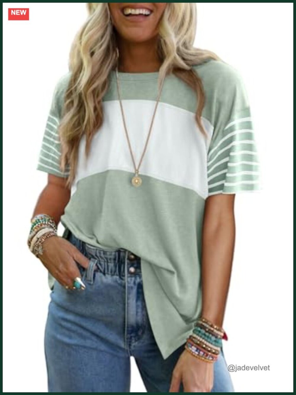 Women's Striped Short Sleeve Tunic T-Shirt Oversized Casual Summer Top